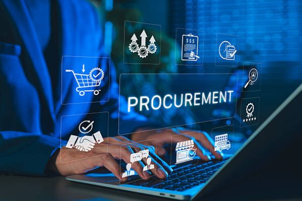 Procurement management and supply chain concept. Procurement icons related to logistics, supply chain, and inventory management. procurement in ensuring efficient business operations. delivery service